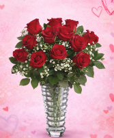 Vase of Red roses Vase