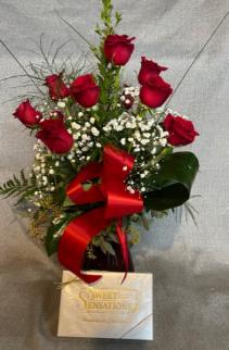 12 Red roses with Chocolates Package Fresh Flowers