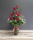 12 Red Rose Tall  Large Vase Arrangement
