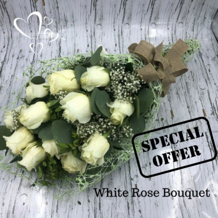 24 White Roses $65 Reg $88