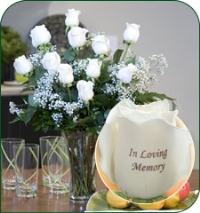 12 White Roses - In Loving Memory 