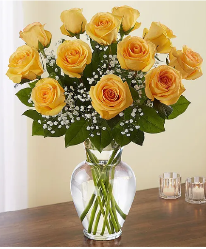 12 yellow roses 