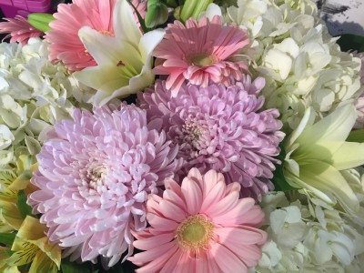 Pastel Hand Tied  Pastel Presentation style bouquet - not arranged in a vase