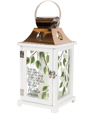 13.5" Leaves Hearts Forever Small Lantern