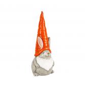 13"H Bunny Gnome with Carrot Hat Garden Statuary 