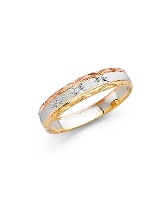 14K 3C  Wedding Band for her 