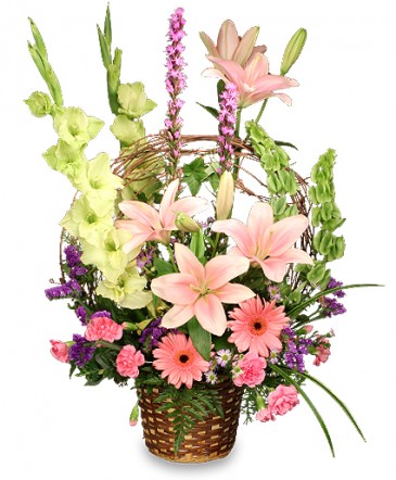 Basket of Memories Floral Arrangement in Kings Mountain, NC | FLOWERS BY THE FALLS