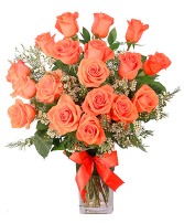 18 AUTUMN HARVEST ROSES VASE ARRANGEMENT 