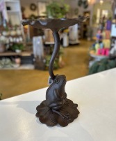 18'' Bronze Frog Bird Bath 