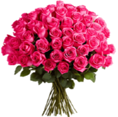 18 Hot Pink Rose Arrangement 
