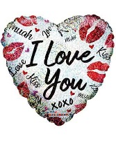18 inch XOXO I Love You Mylar with Helium Balloons