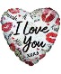 18 inch XOXO I Love You Mylar with Helium Balloons
