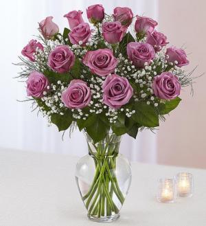 18 Lavender Roses- Sold Out Rose Vase 