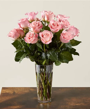 18 Long Stem Pink Rose Bouquet ROSES