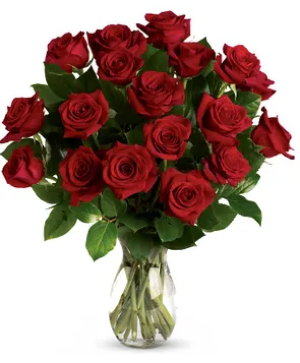 18 LUXURY ROSES IN CLASSIC URN 