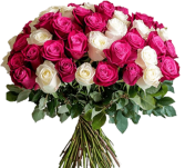 18 Pink/White Rose Arrangement 