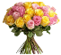 18 Pink/Yellow Rose Arrangement 