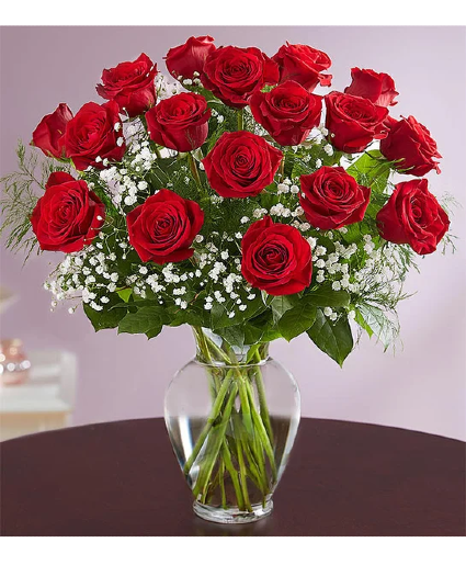 18 RED LONG STEM ROSES  