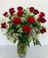 18 Red Rose Vased 