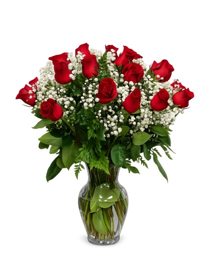 18 Red Roses – Premium Arrangement roses