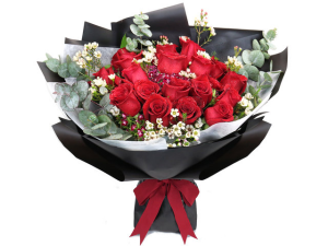 18 stems of Red Roses with Aria signature wrapping **FREE 8 PCS OF FERRERO BOX OF CHOCOLATE** in Vancouver, BC | ARIA FLORIST 18 stems of Red Roses with Aria signature wrapping **FREE 8 PCS OF FERRERO BOX OF CHOCOLATE** in Vancouver, BC | ARIA FLORIST