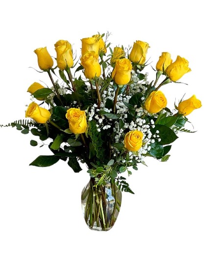 18 YELLOW ROSES FOR THE PRICE OF A DOZEN ROSES