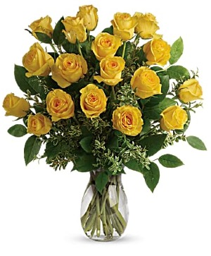 18 Yellow Roses 