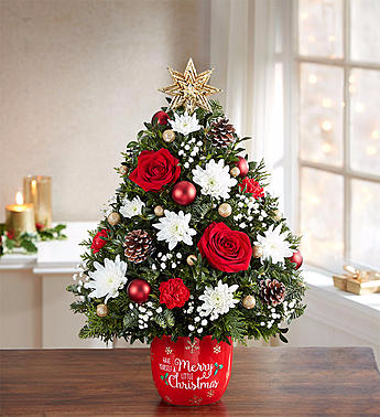 1800 Merry Christmas - Holiday Flower Tree