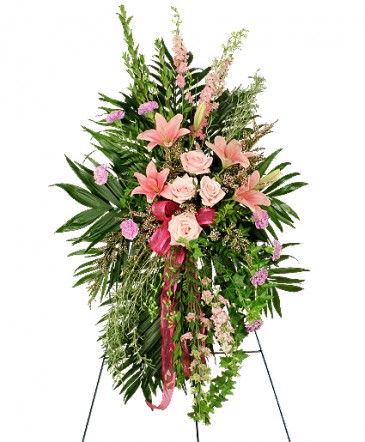 Peaceful Pink Sympathy Spray in Valhalla, NY | Lakeview Florist