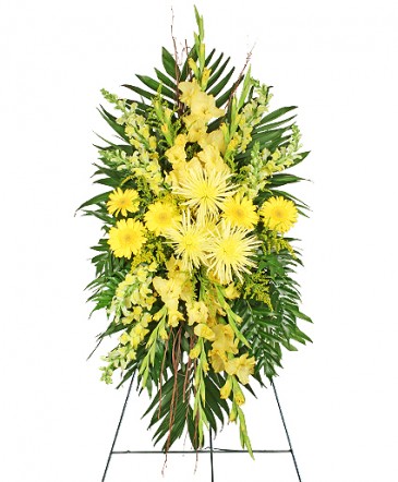 SOULFUL SUN Funeral Spray in Anthony, KS | J-MAC FLOWERS & GIFTS