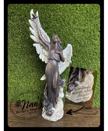 19" Angel Statue  in Bryan, TX | NAN'S BLOSSOM SHOP