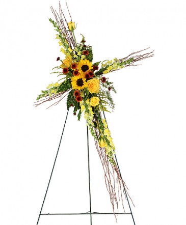 SUNFLOWERS OF FAITH Funeral Flowers in Vermillion, SD | Pied Piper Vermillion Flowers & Gifts