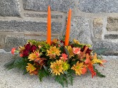 2 Candle Centerpiece Fresh Arrangement