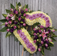 FOREVER LOVING LAVENDER HEART 45" OPEN HEART W/CLUSTERS OF ROSES