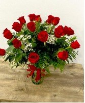 2 doz red roses 