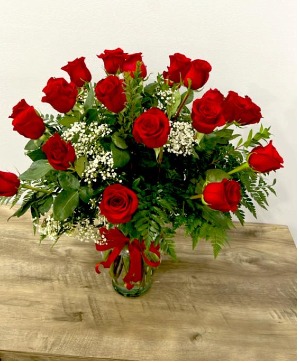 2 doz red roses 