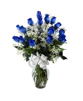 2 Dozen Blue Roses Flower Arrangement