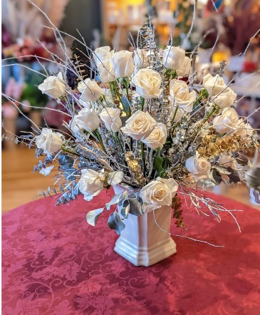 Jack Frost nipping at your rose  2 dozen white roses in Stony Brook, NY | Village Florist And Events