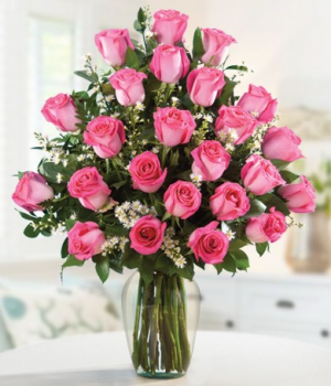 2 Dozen Pink Roses in Oliver, BC - Flower Fantasy & Gifts Inc.