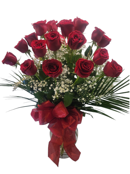 2 Dozen Premium Red Roses Vased 