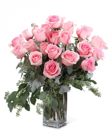 2 Dozen Roses Any Color Vased Arrangement