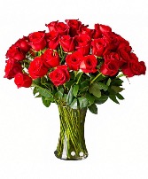 2 Dozen Red Roses in a Vase  