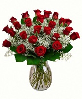 2 Dozen Red Roses in a Vase  