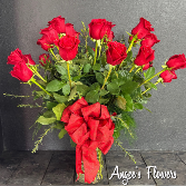 2 Dozen Roses Vase Arrangement 