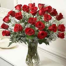 2 Dozen Roses Vased  in Elyria, OH | PUFFER'S FLORAL SHOPPE, INC.