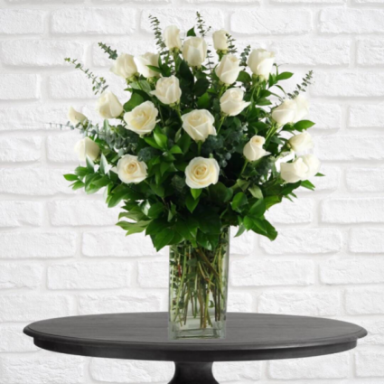 2 Dozen White Roses