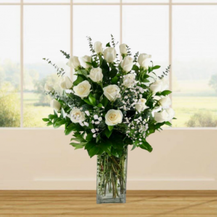 2 Dozen White Roses