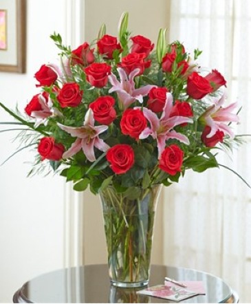2 Dozen with Lilies in Plano, TX | FLOWERAMA 2 Dozen with Lilies in Plano, TX | FLOWERAMA