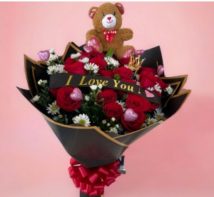 2 DZ OF ROSES WRAPPED IN PAPER-LITTLE BEAR 