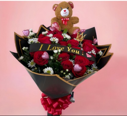 2 DZ OF ROSES WRAPPED IN PAPER-LITTLE BEAR 